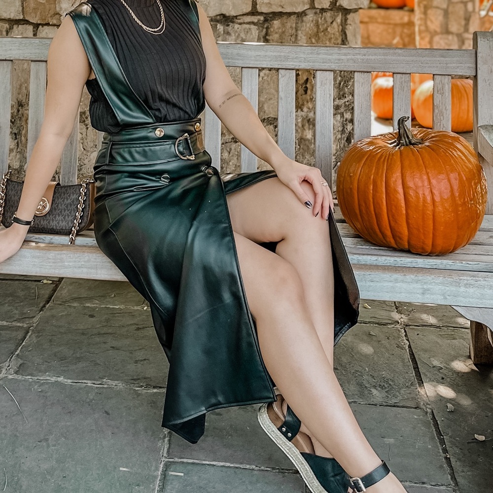Zara Black Leather Skirt